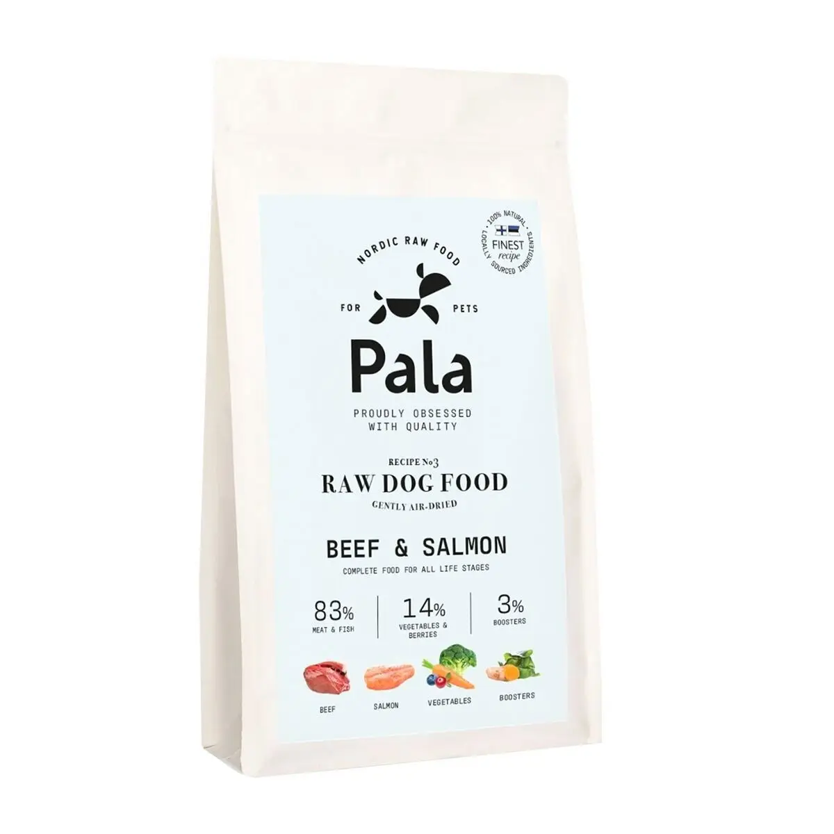 Pala #3Beef & Salmon Lufttørket Kornfritt Hundefôr