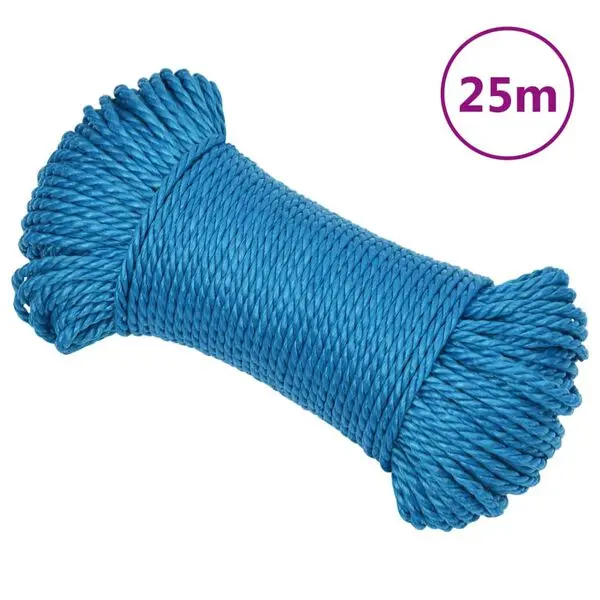 vidaXL Arbeidstau blå 6 mm 25 m polypropylen