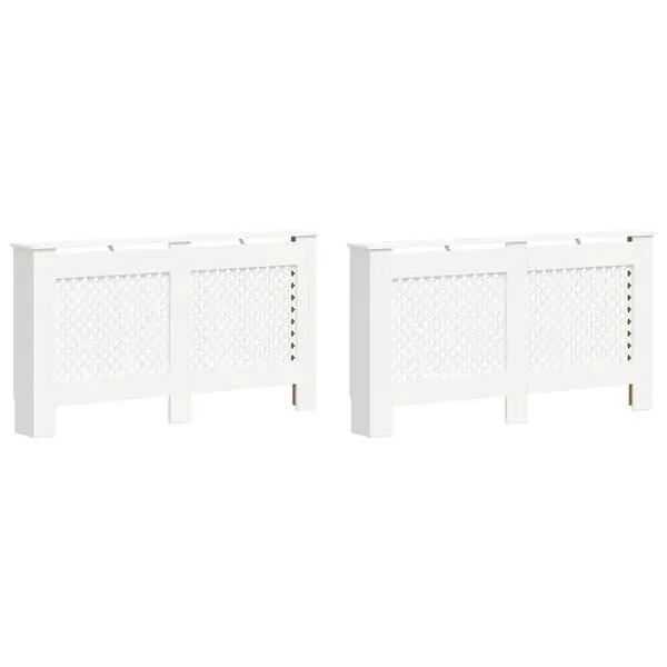 vidaXL Radiatordeksler 2 stk hvit 152x19x81,5 cm MDF