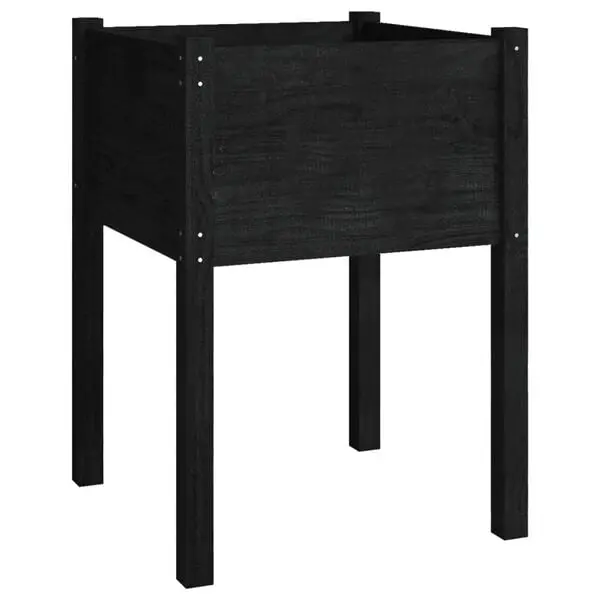 vidaXL Plantekasse svart 50x50x70 cm heltre furu