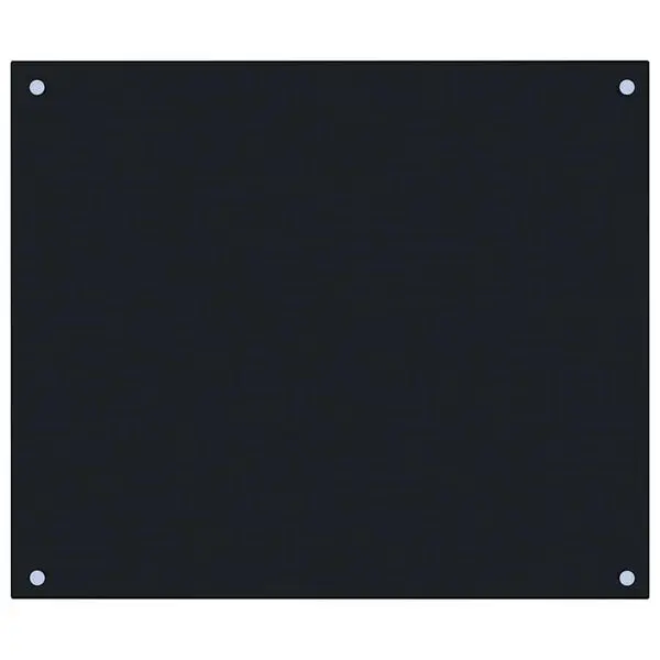 vidaXL Kjøkkenplate svart 70x60 cm herdet glass