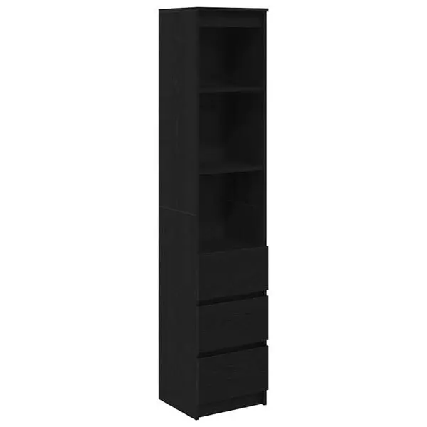 vidaXL Høybord svart eik 37,5x35x180 cm konstruert tre