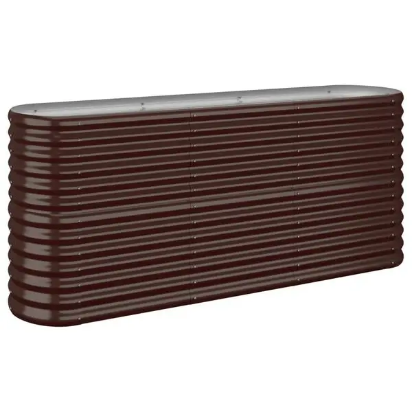 vidaXL Høybed galvanisert stål 152x40x68 cm brun