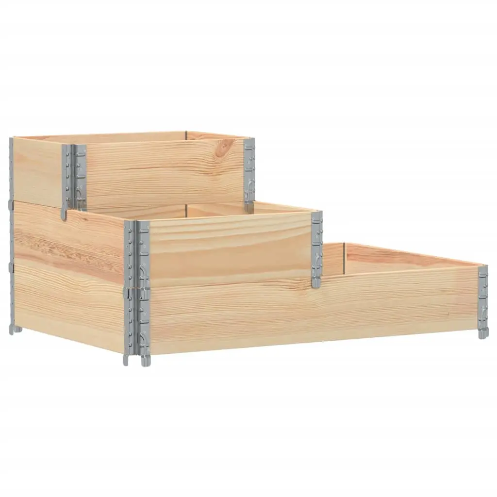 vidaXL Høyseng 3 trinn 120x80 cm heltre furu