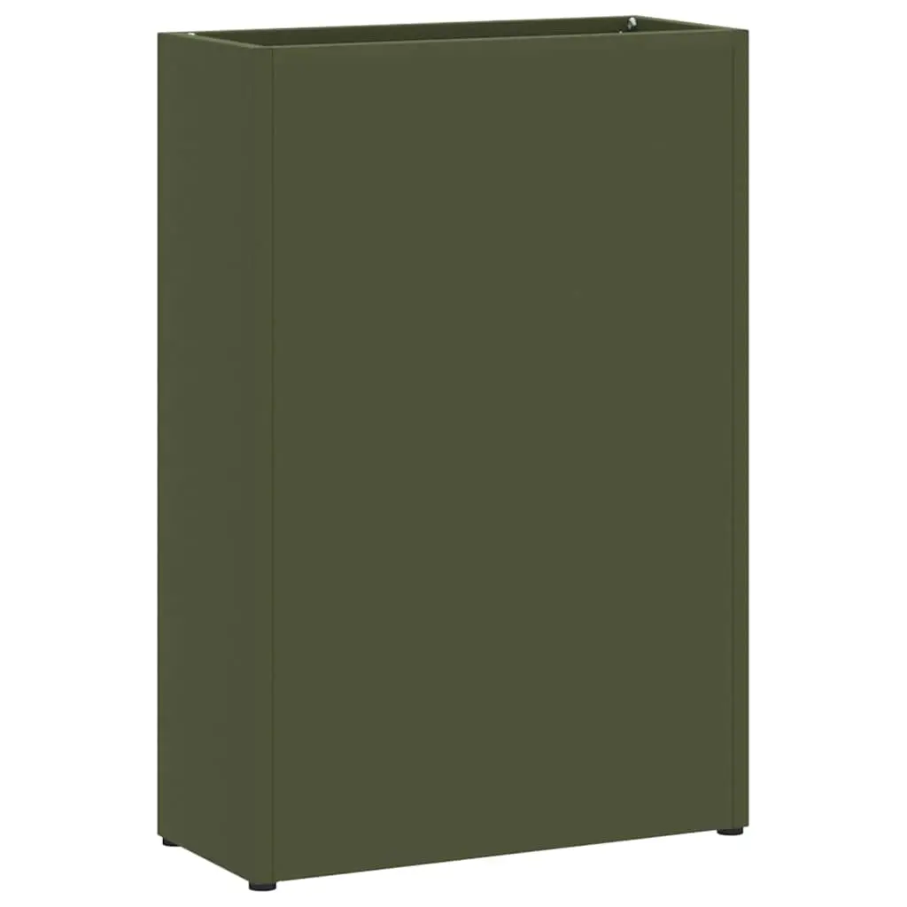 vidaXL Regn paraplystativ Olivengrønn 28 x 12 x 41 cm Stål