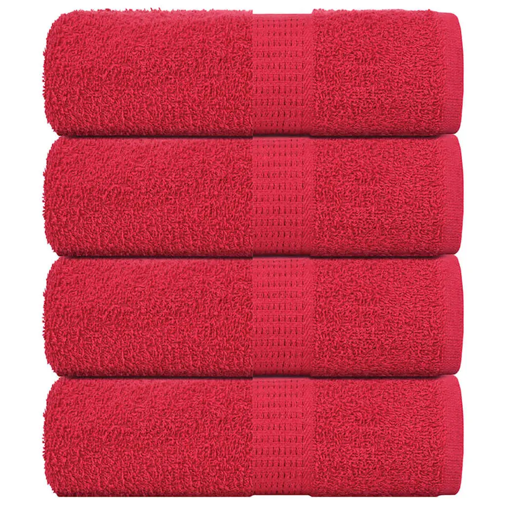 vidaXL Vaskehåndklær FROGN 4 stk rød 30x30 cm 360 gsm