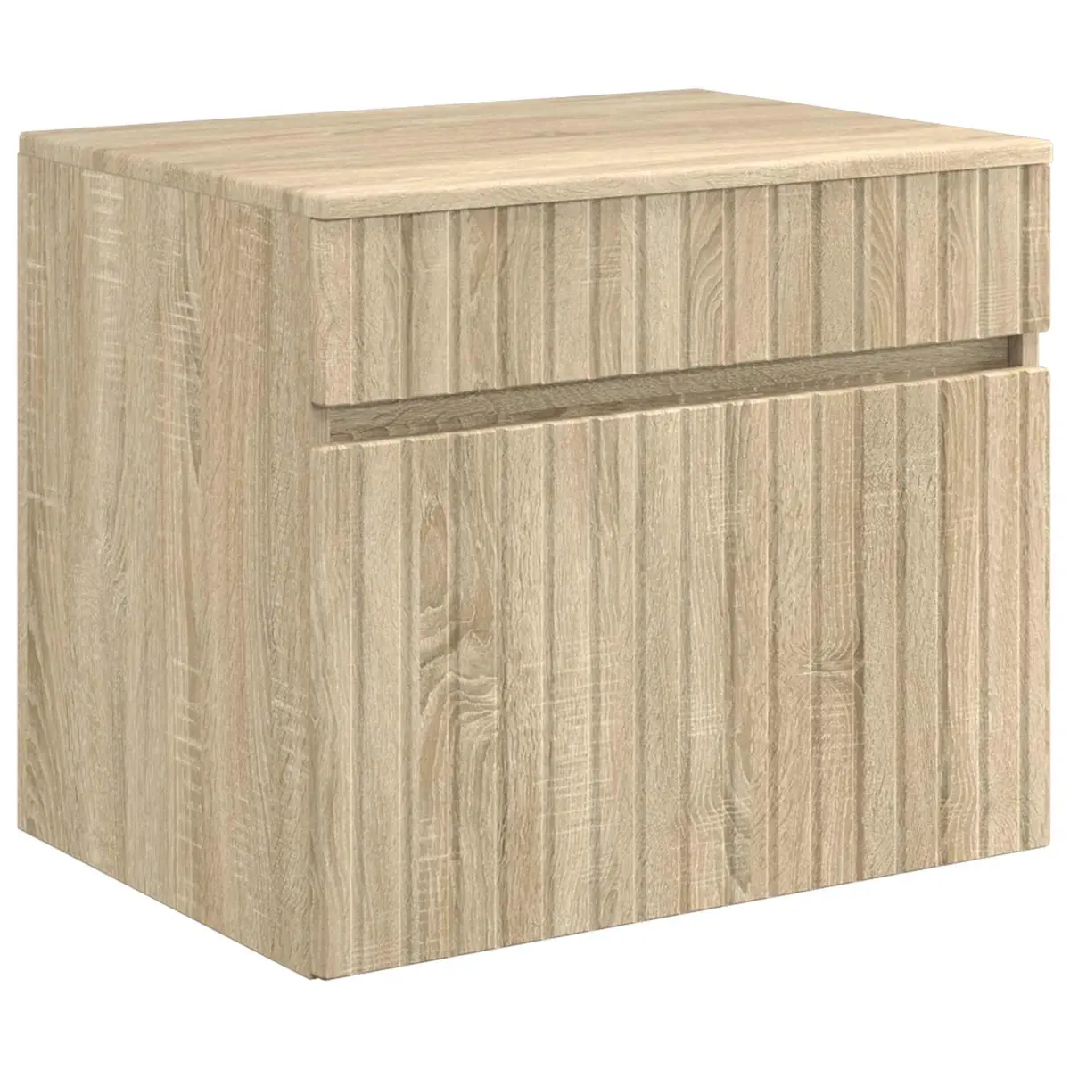 vidaXL Vegghengt Badskap Sonoma eik 59 x 44,5 x 50 cm Konstruert tre