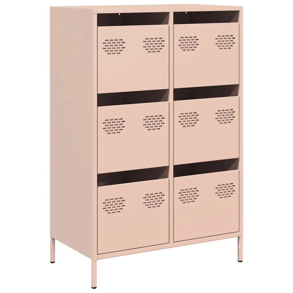 vidaXL Highboard rosa 68x39x101,5 cm stål