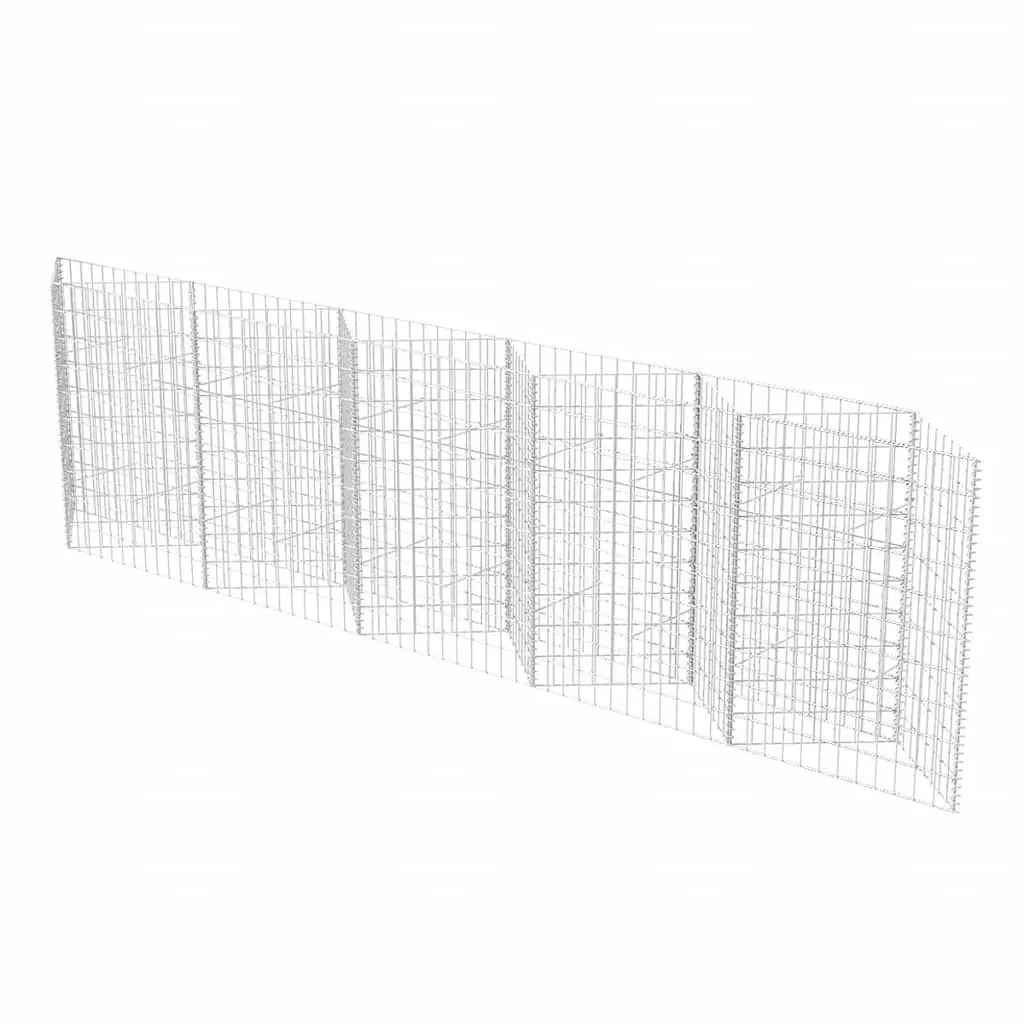 vidaXL Gabionkurv galvanisert stål 300x30x100 cm