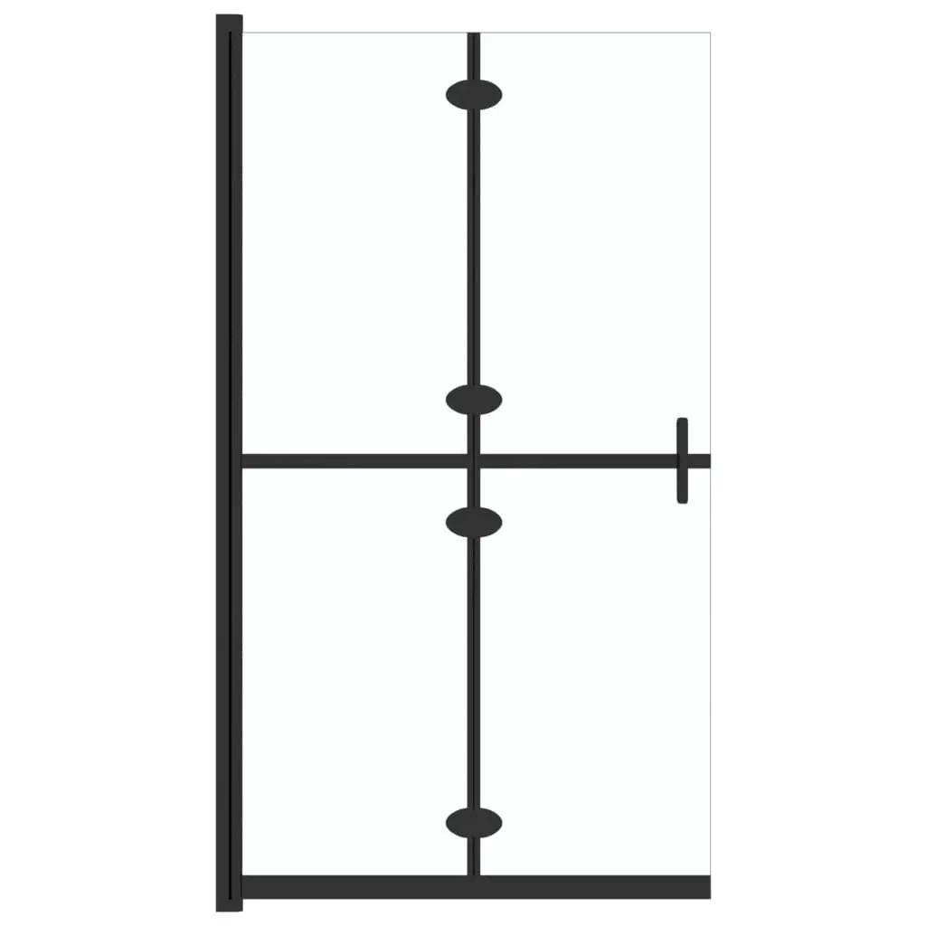 vidaXL Sammenleggbar dusjvegg med klart ESG-glass 120x190 cm