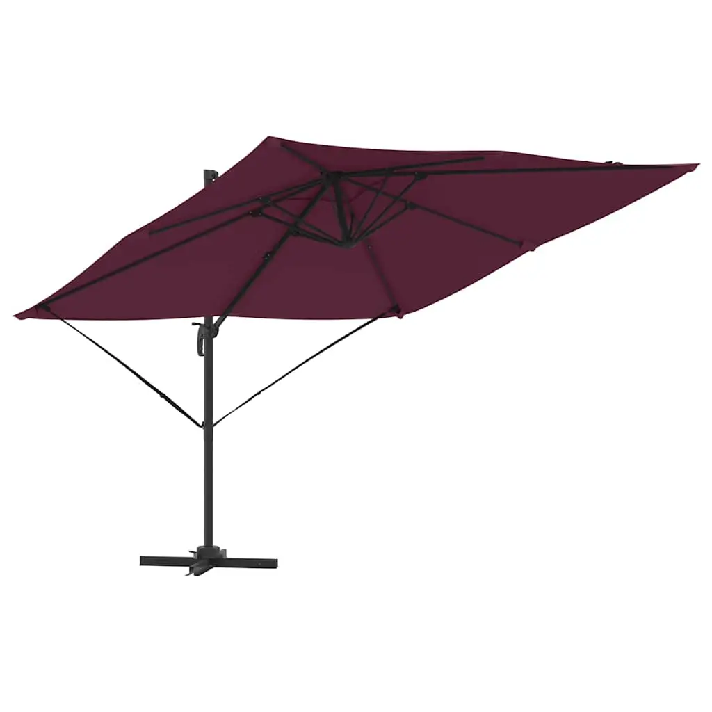 vidaXL Roma parasol Rød 286 x 284 x 265 cm Aluminium og polyester