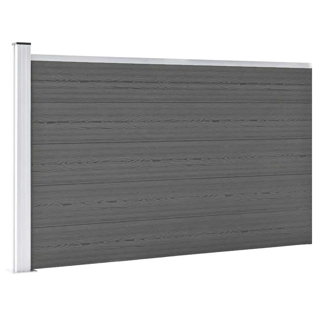 vidaXL Hagegjerde WPC 175x105 cm grå