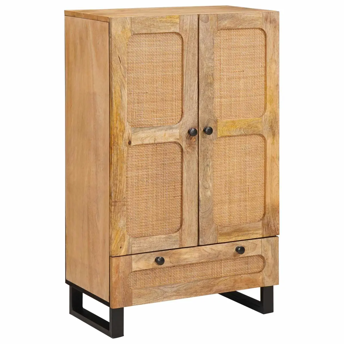 vidaXL Høyskap med skuff Brun 40 x 33 x 110 cm Massiv mango tre