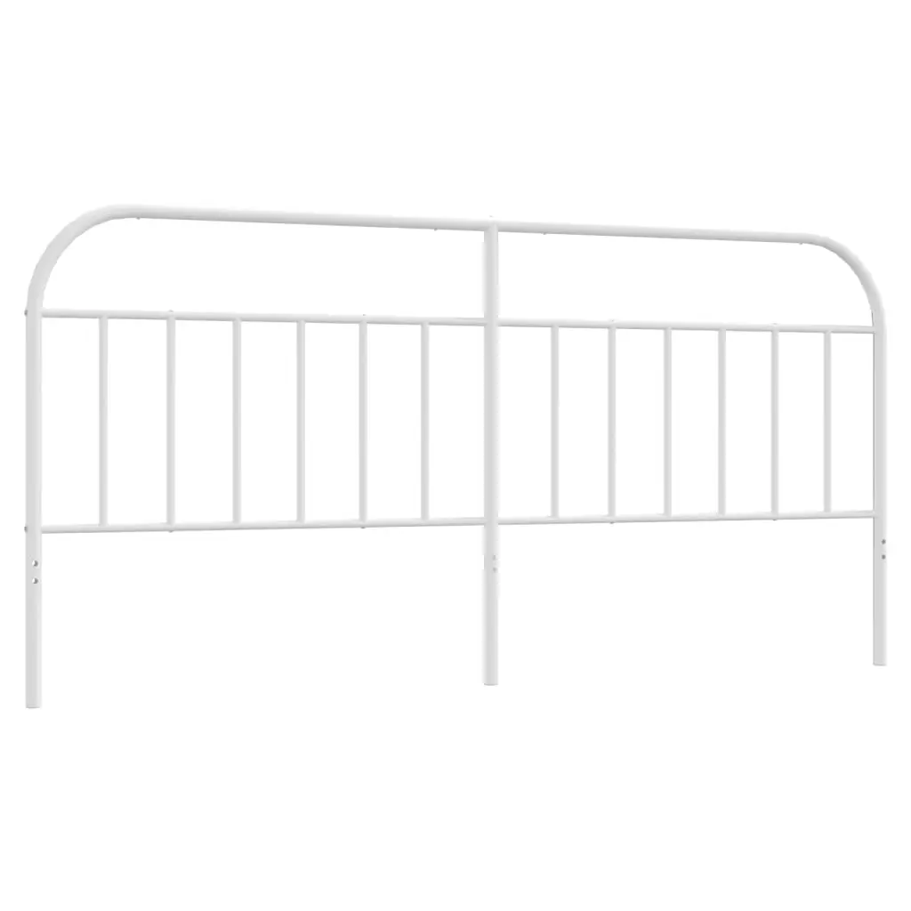vidaXL Utskiftbar sengegavl i metall hvit 200 cm