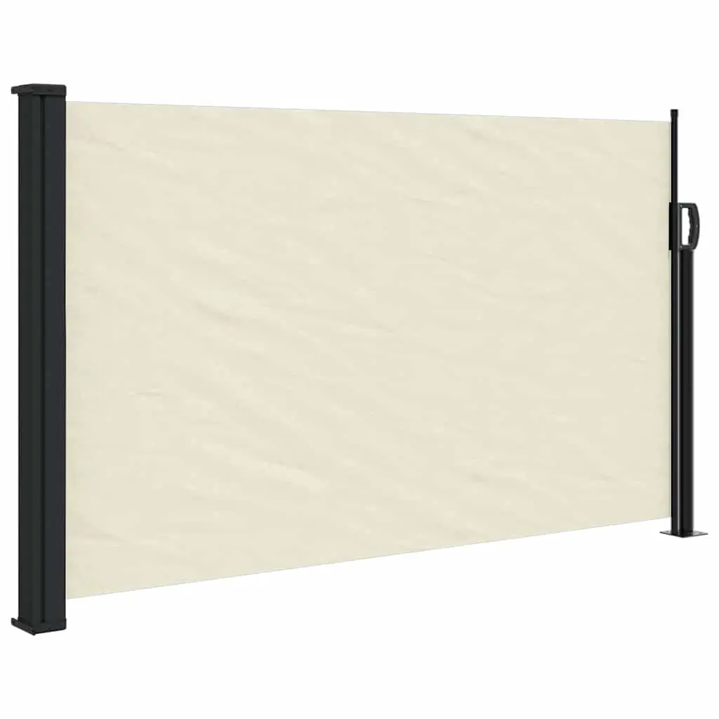 vidaXL Uttrekkbar sidemarkise kremhvit 117x300 cm