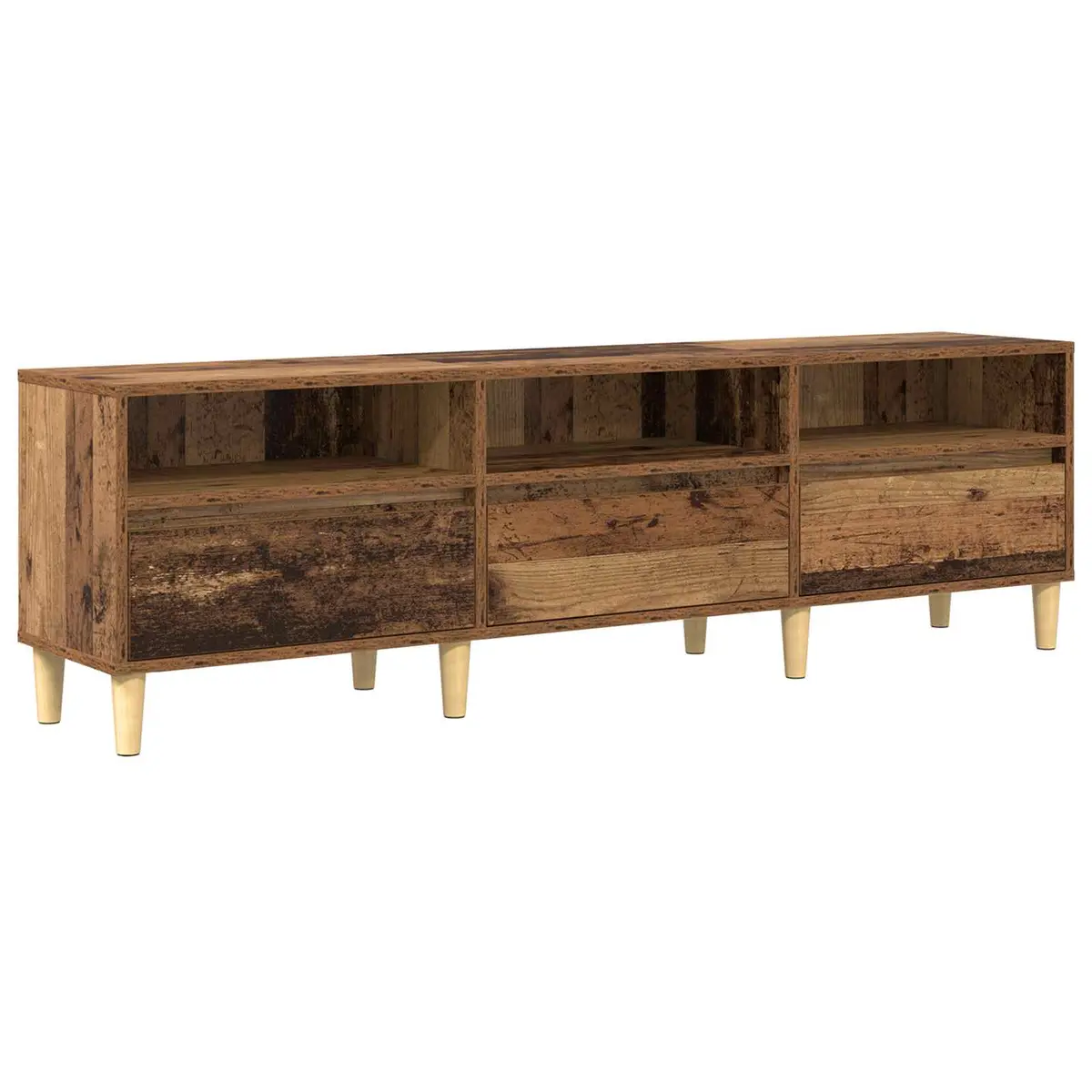 vidaXL TV-skap 150 x 30 x 45 cm Gamle tre Konstruert tre