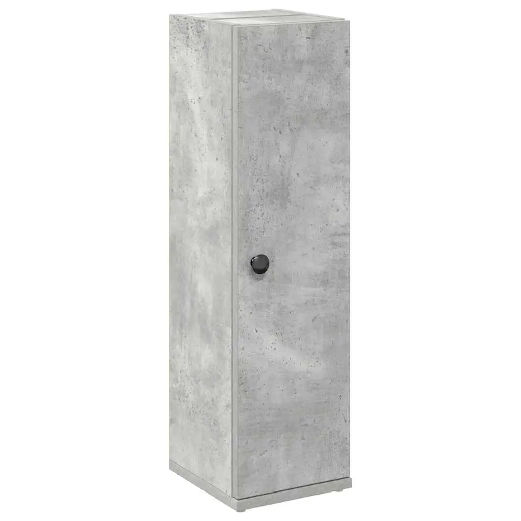 vidaXL Baderomsskap med rulleholder betonggrå 20,5x22x72 cm