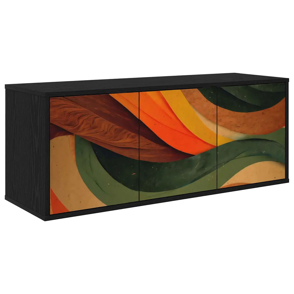 vidaXL Vegghengt TV-skap BONN 102 x 33 x 40 cm Svart eik