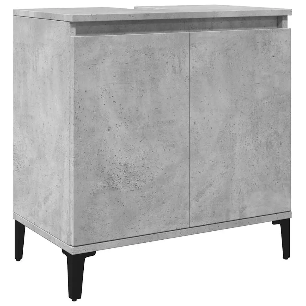 vidaXL Servantskap betonggrå 58x33x60 cm konstruert tre