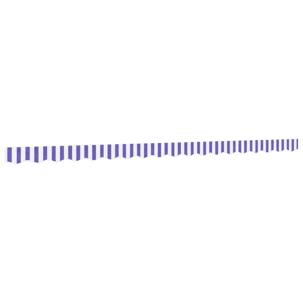 vidaXL Erstatningsstoff for markisekappe blå og hvit stripe 430x20 cm