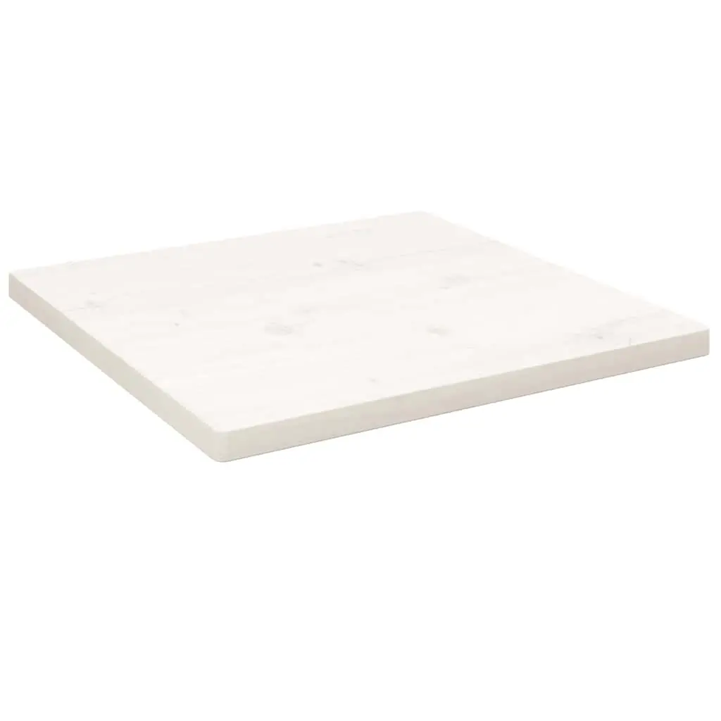vidaXL Bordplate hvit 40x40x2,5 cm heltre furu rektangulær
