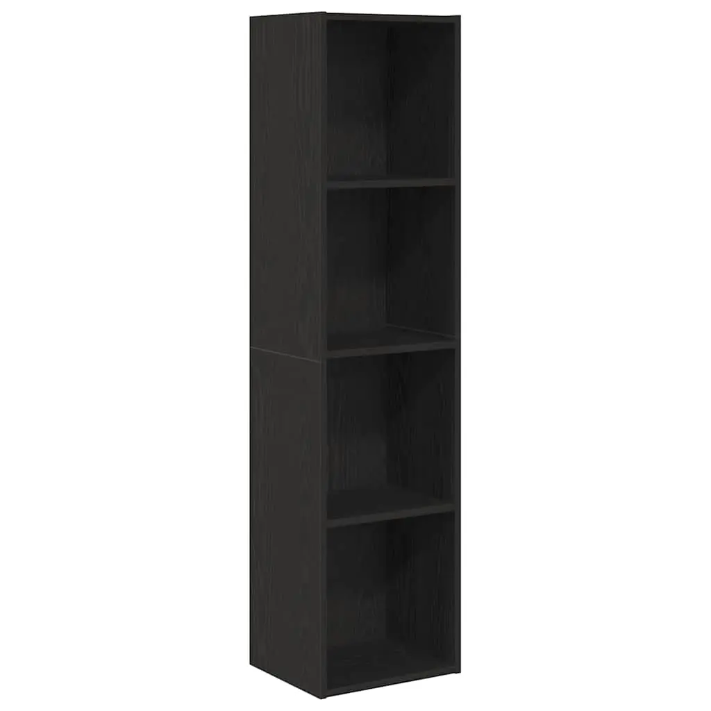 vidaXL Bokhylle svart eik 36x30x143 cm konstruert tre