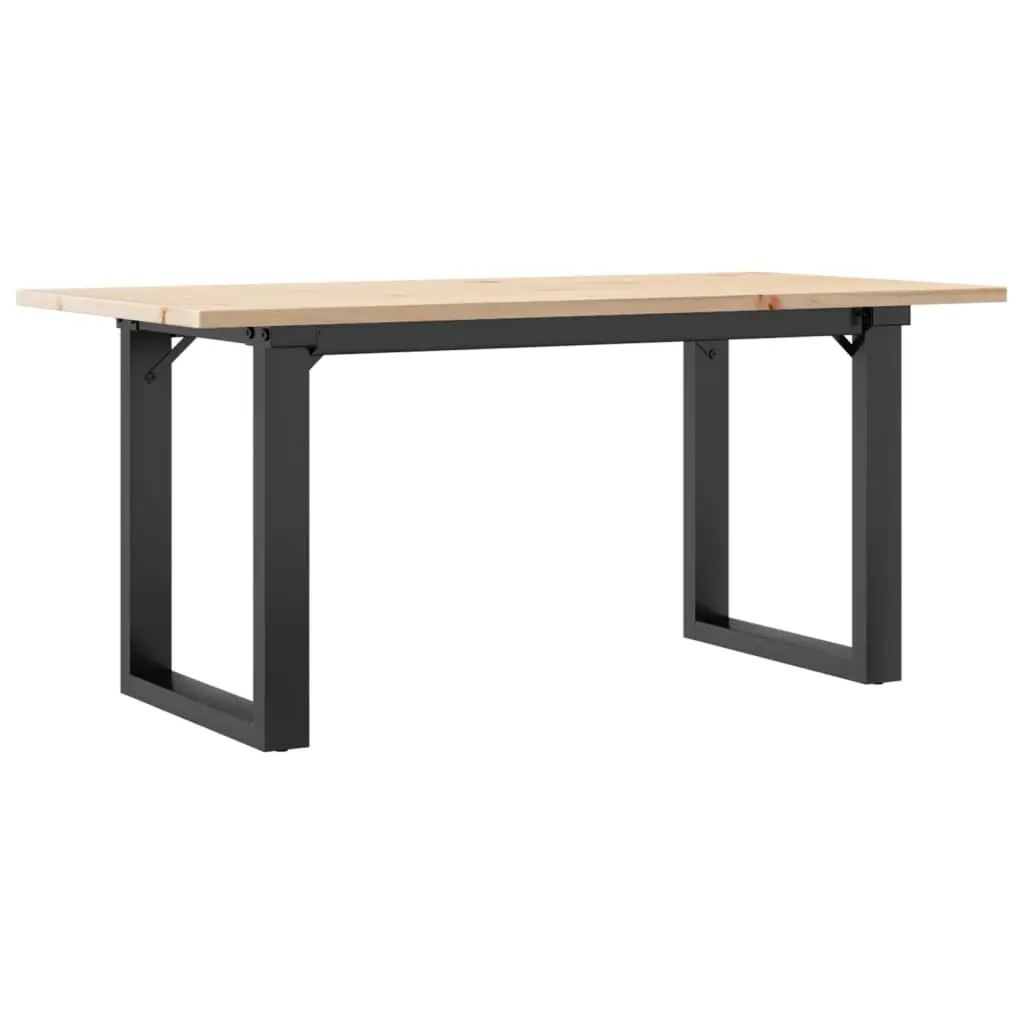 vidaXL Salongbord O-ramme 100x50x45 cm heltre furu og stål