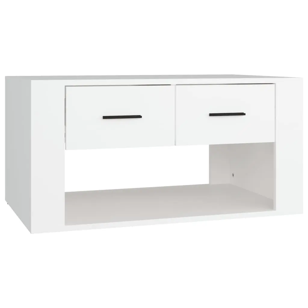 vidaXL Salongbord hvit 80x50x40 cm konstruert tre