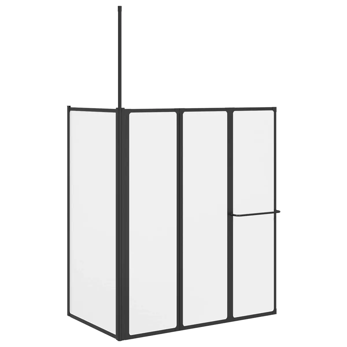 vidaXL Dusjvegg Hvit 120 x 70 x 137 cm Aluminium