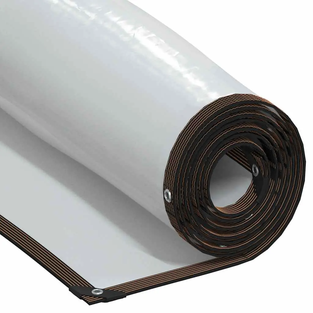 vidaXL Klar presenning med maljer 1x8 m polyetylen