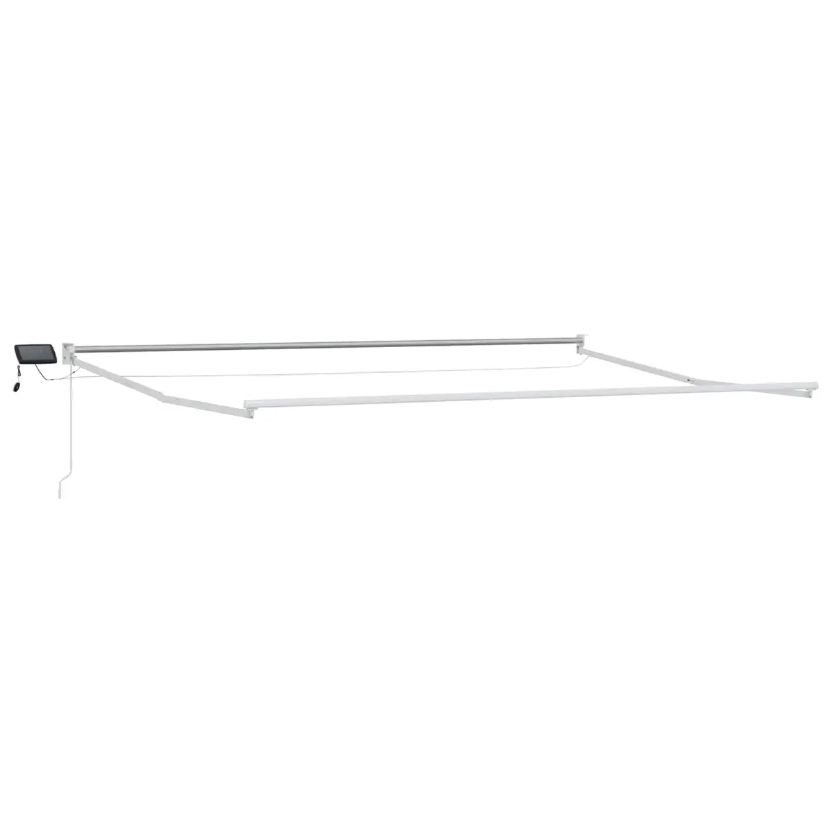 vidaXL Elektrisk uttrekkbar markiseramme Hvit 4 x 2 m Aluminium