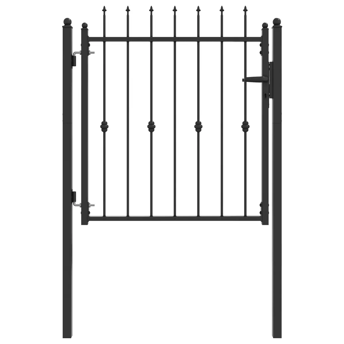 vidaXL Gjerdeport ASTEN 100 x 100 cm Metall Svart Låsbar