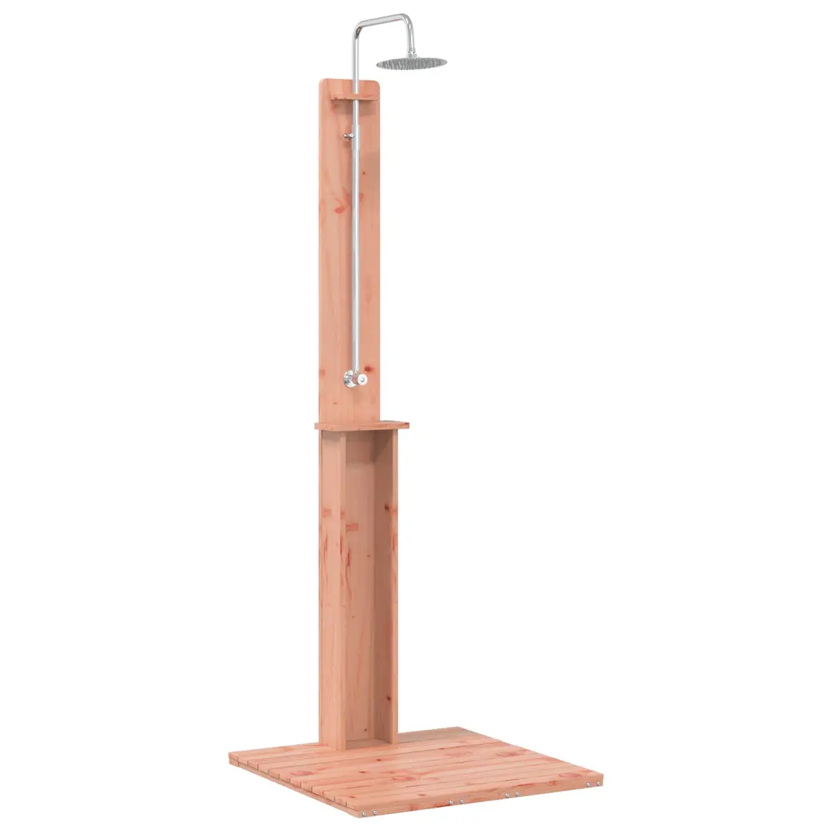 vidaXL Utendørs dusj 206 cm Massiv Douglas-tre og rustfritt stål
