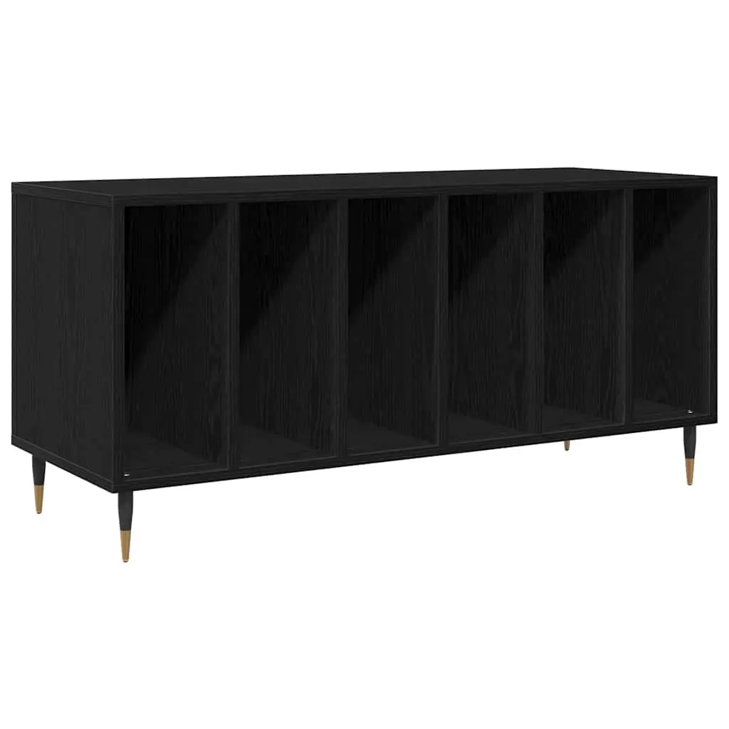 vidaXL Plateskap Svart Eik 100 x 38 x 48 cm Konstruert tre
