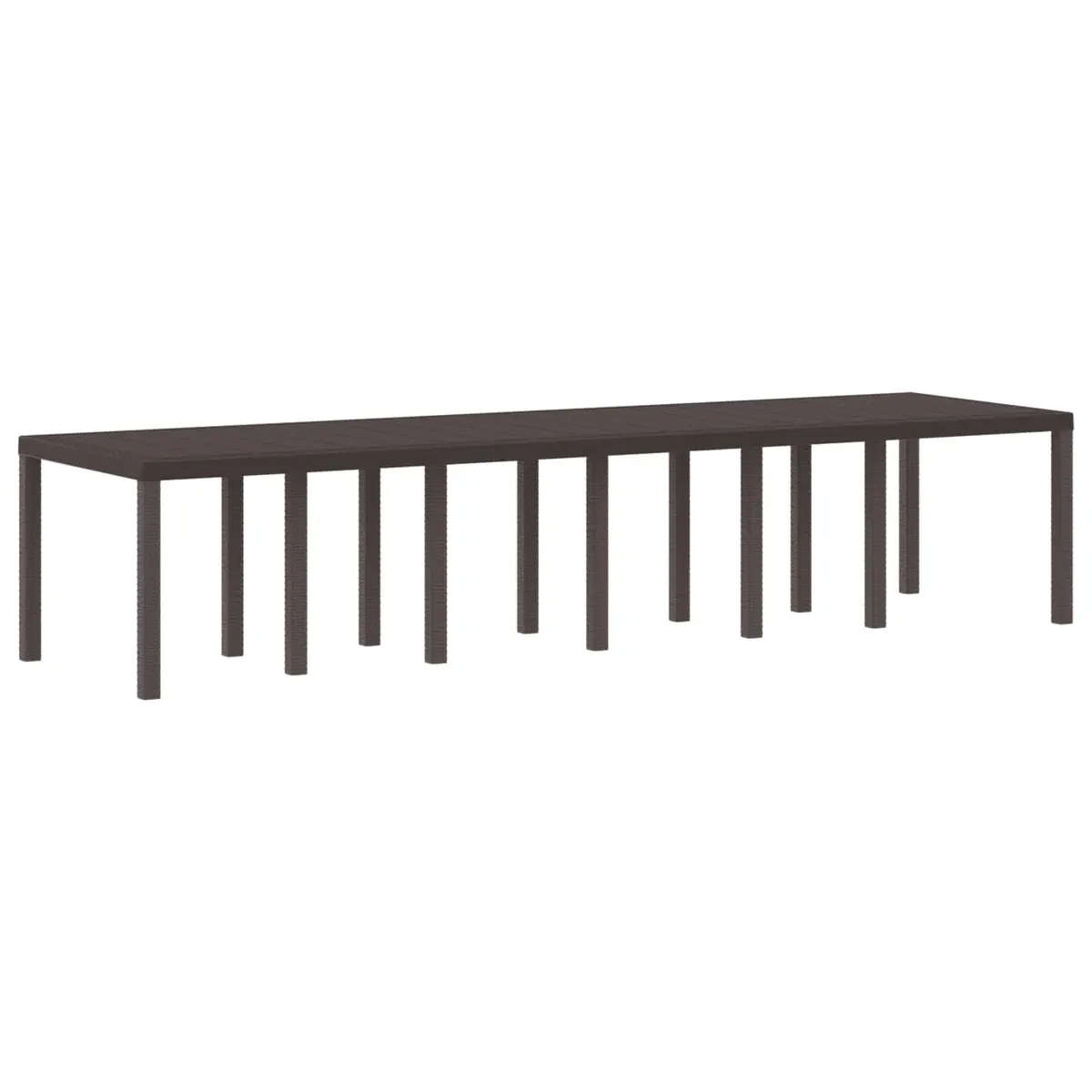 vidaXL Hagebord Brun 350 x 100 x 74 cm polyrotting
