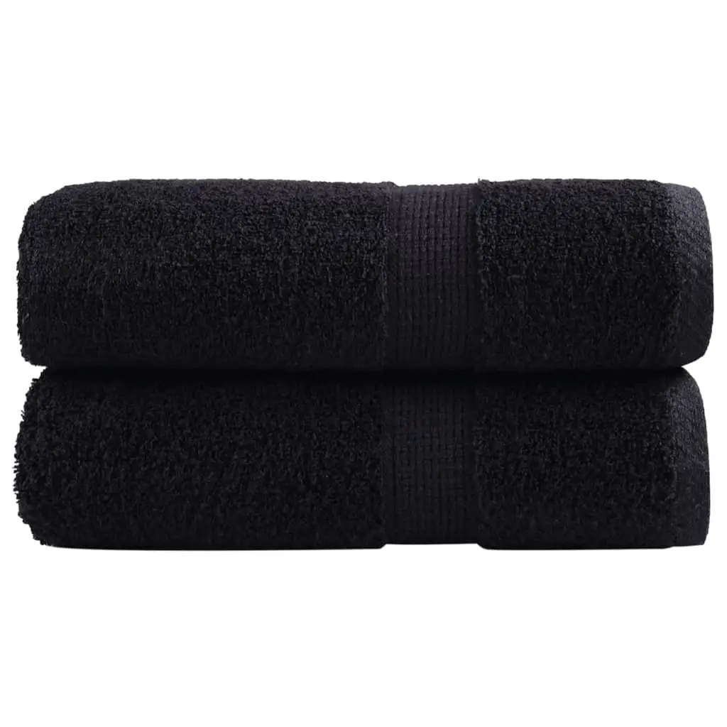 vidaXL Premium vaskehåndklær SOLUND 2 stk svart 30x30 cm 600 gsm