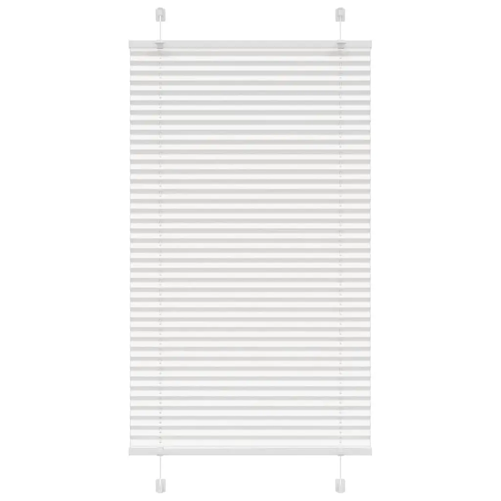 vidaXL plisségardin Hvit 70x150 cm Stoff Bredde 69,4 cm Polyester