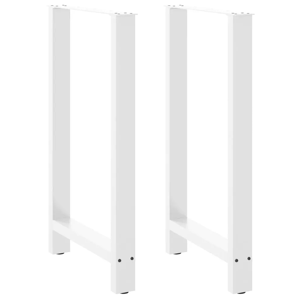vidaXL Barbordben hvite 2 stk 60x(100-101) cm stål