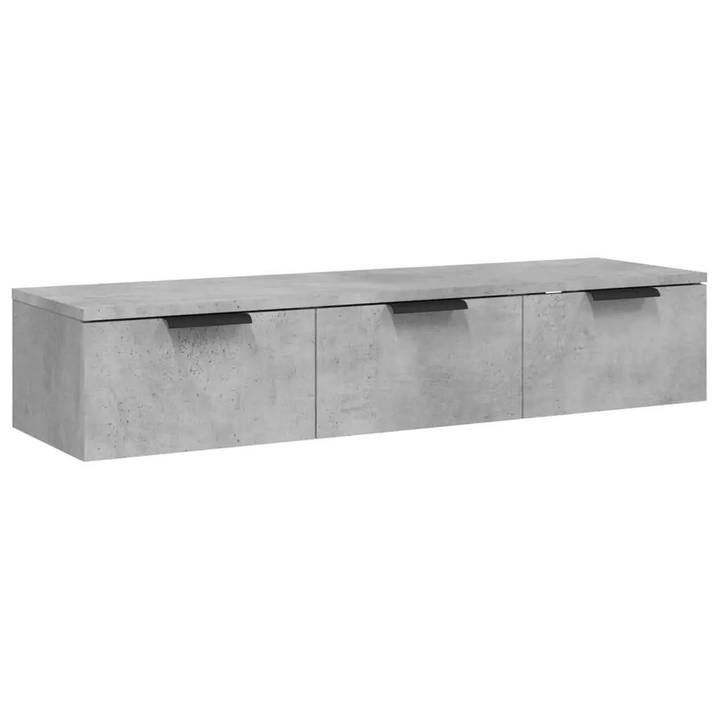 vidaXL Veggskap betonggrå 102x30x20 cm konstruert tre
