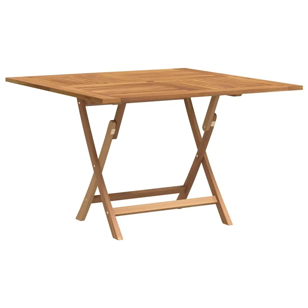 vidaXL Sammenleggbart hagebord 110x110x75 cm heltre teak