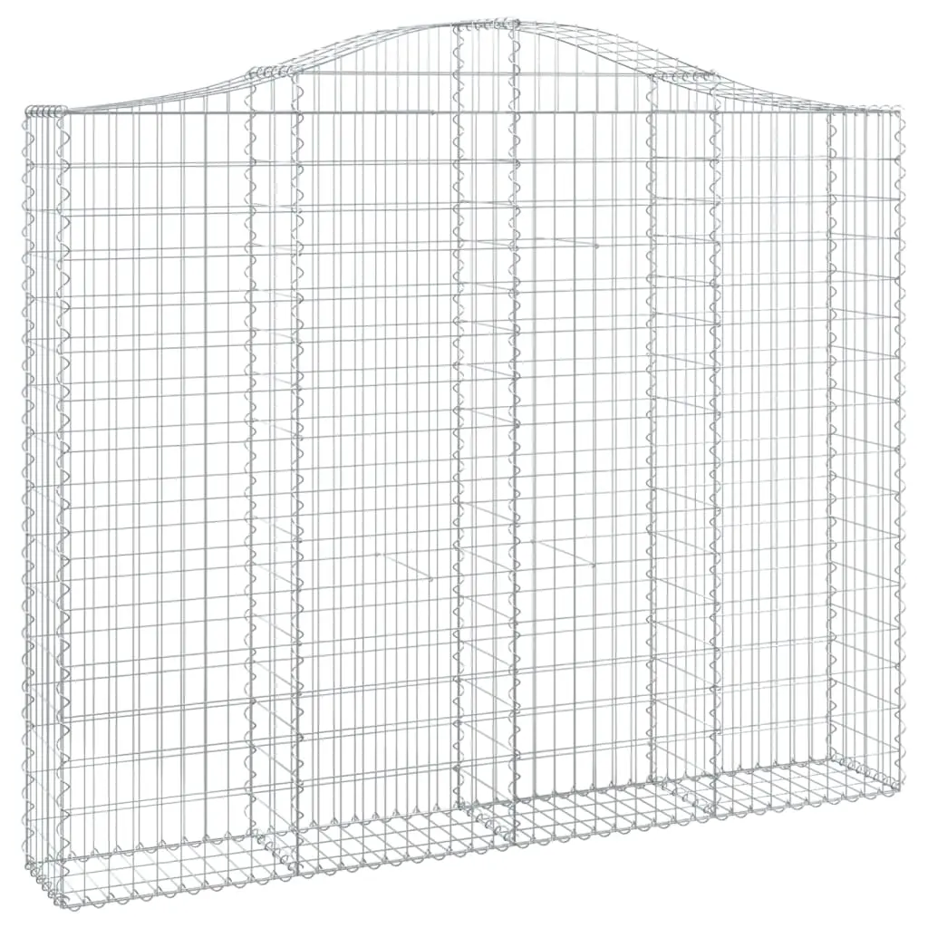 vidaXL Gabionkurv buet 200x30x160/180 cm galvanisert jern