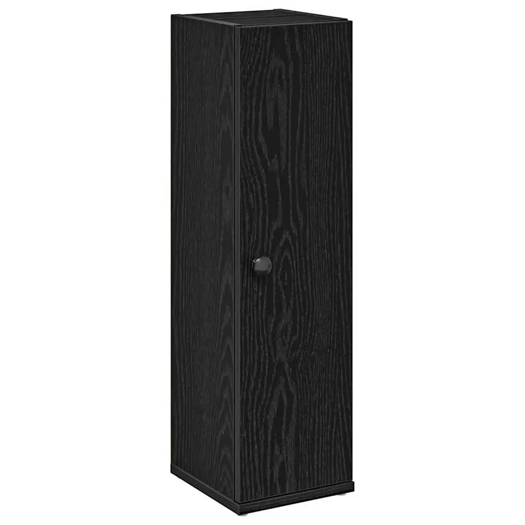 vidaXL Baderomsskap med rulleholder svart 20,5x22x72 cm