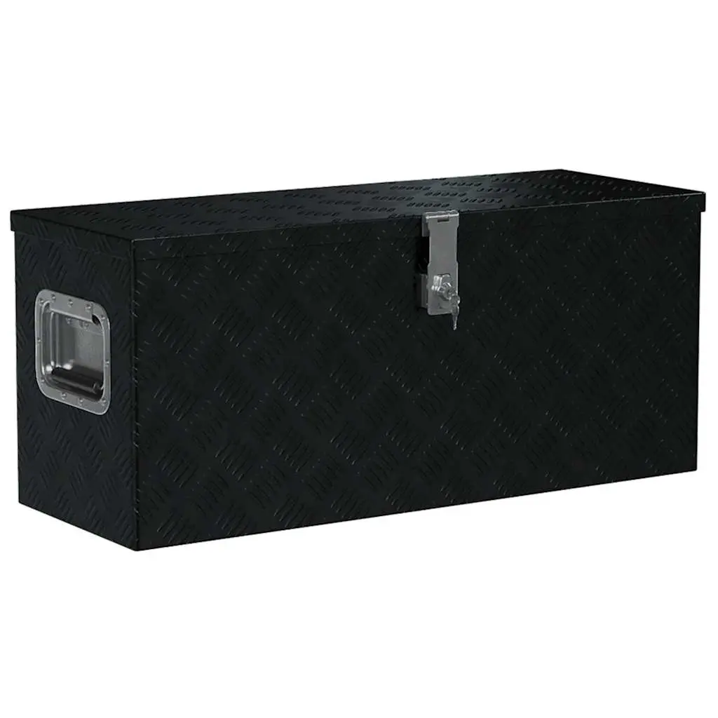 vidaXL Aluminiumskasse 80x30x35 cm svart