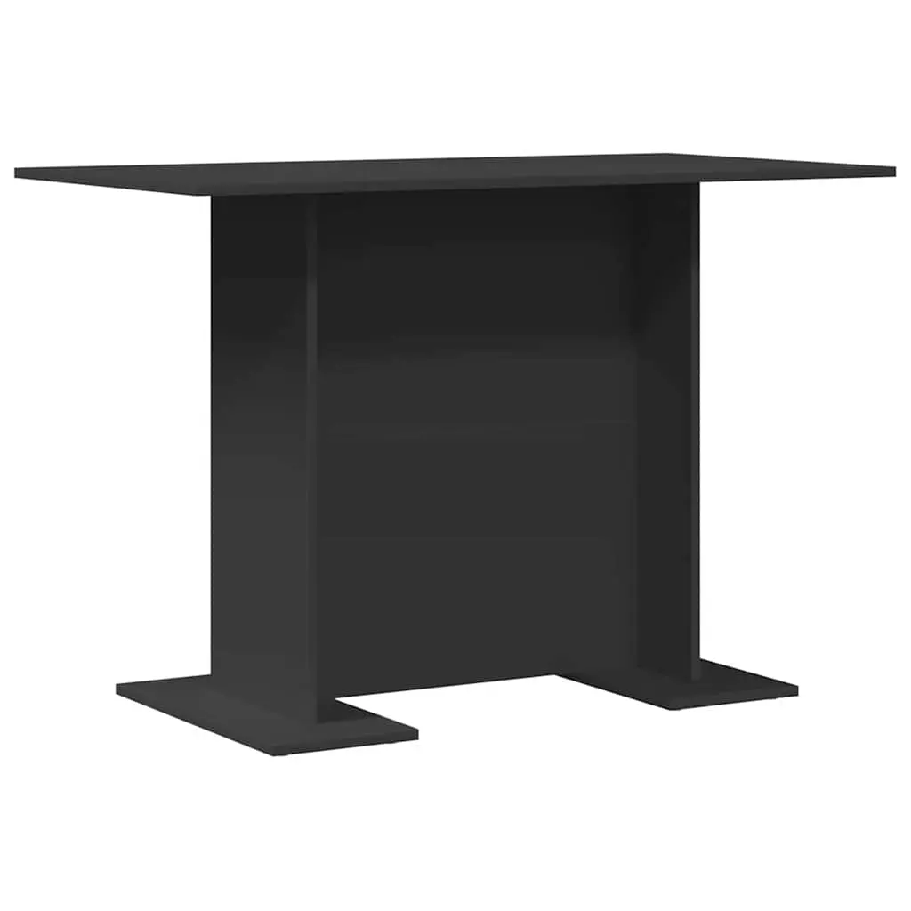 vidaXL Spisebord 110 x 60 x 75 cm Konstruert tre Svart Rektangulær