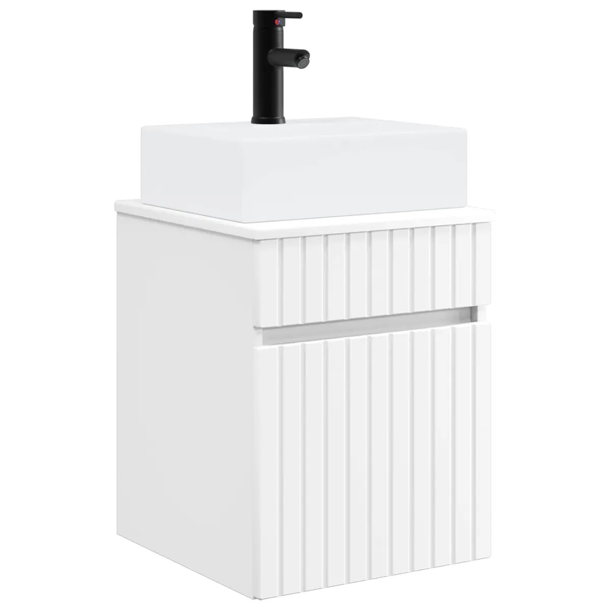 vidaXL Vegghengt Servantskap Hvit 39 x 41 x 62,5 cm Konstruert tre