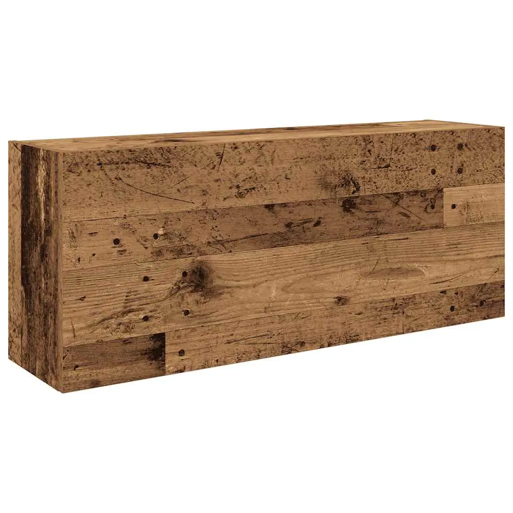 vidaXL Veggskap til baderom gammelt tre 100x25x40 cm konstruert tre