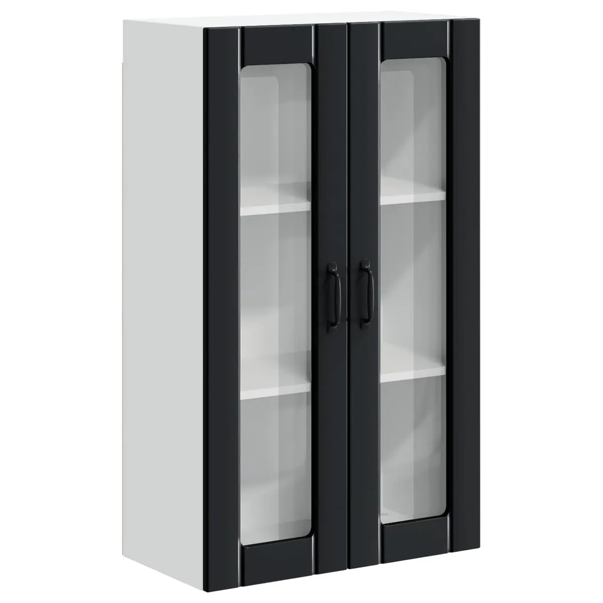 vidaXL Vegghylle LUCCA Svart 60 x 31 x 100 cm Konstruert tre