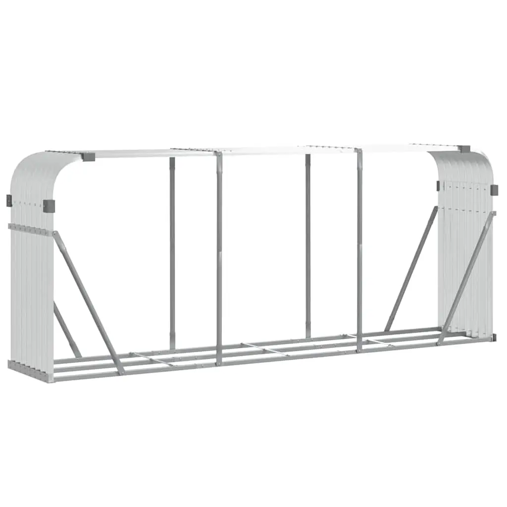 vidaXL Vedholder sølv 234x45x100 cm galvanisert stål