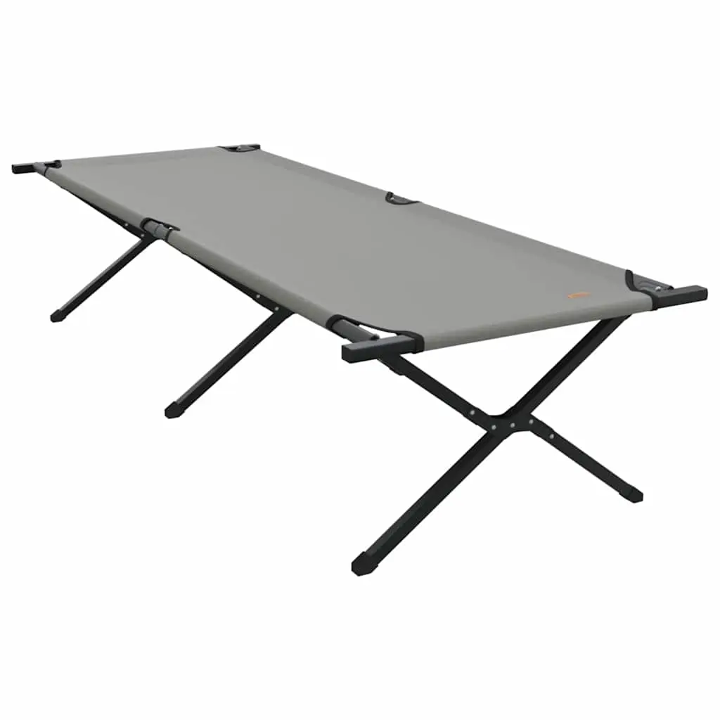 vidaXL Sammenleggbar camping seng Grå 210 x 80 x 46 cm Oxford-stoff