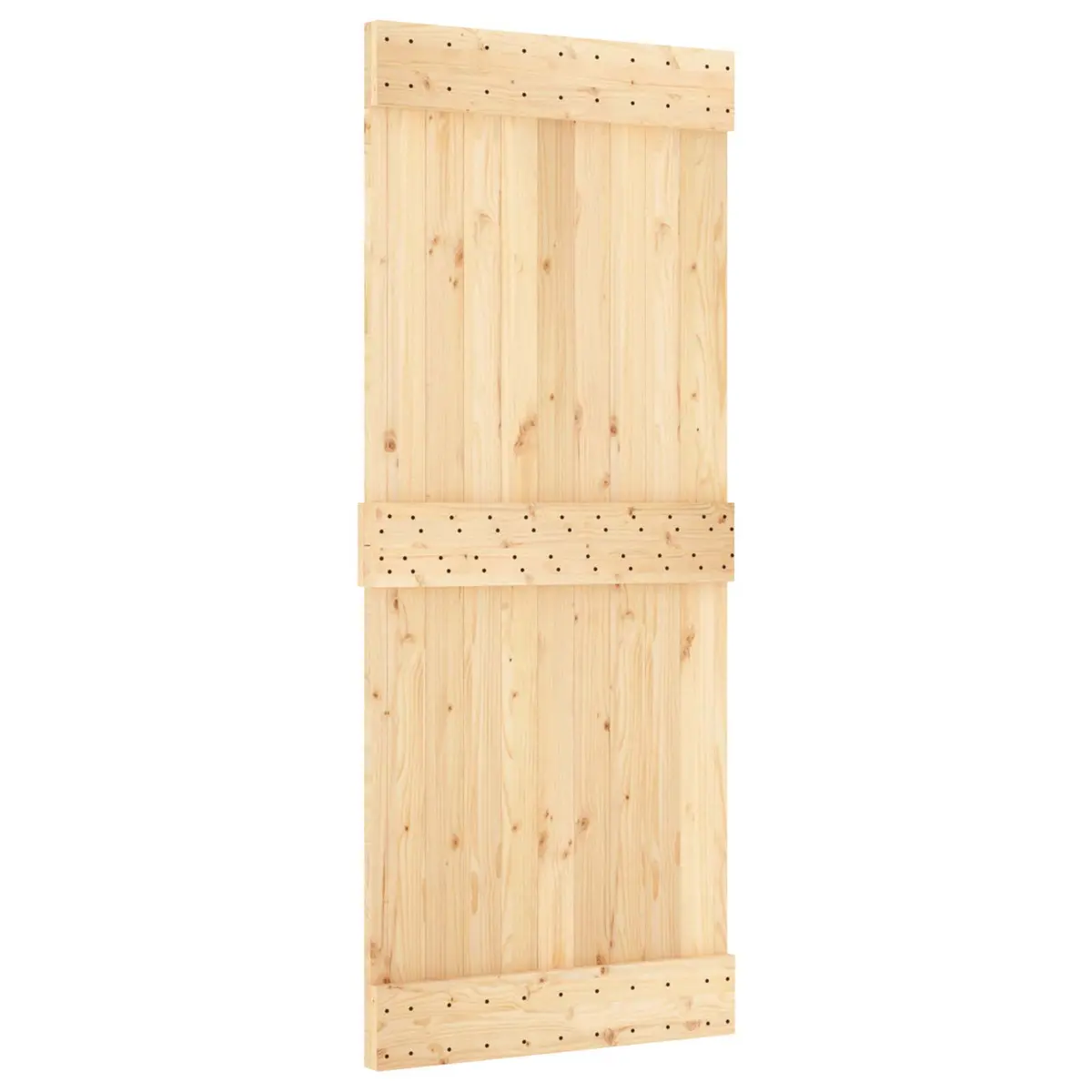vidaXL Skyvedør NARVIK Naturlig og svart 85 x 210 cm (152,5 cm)